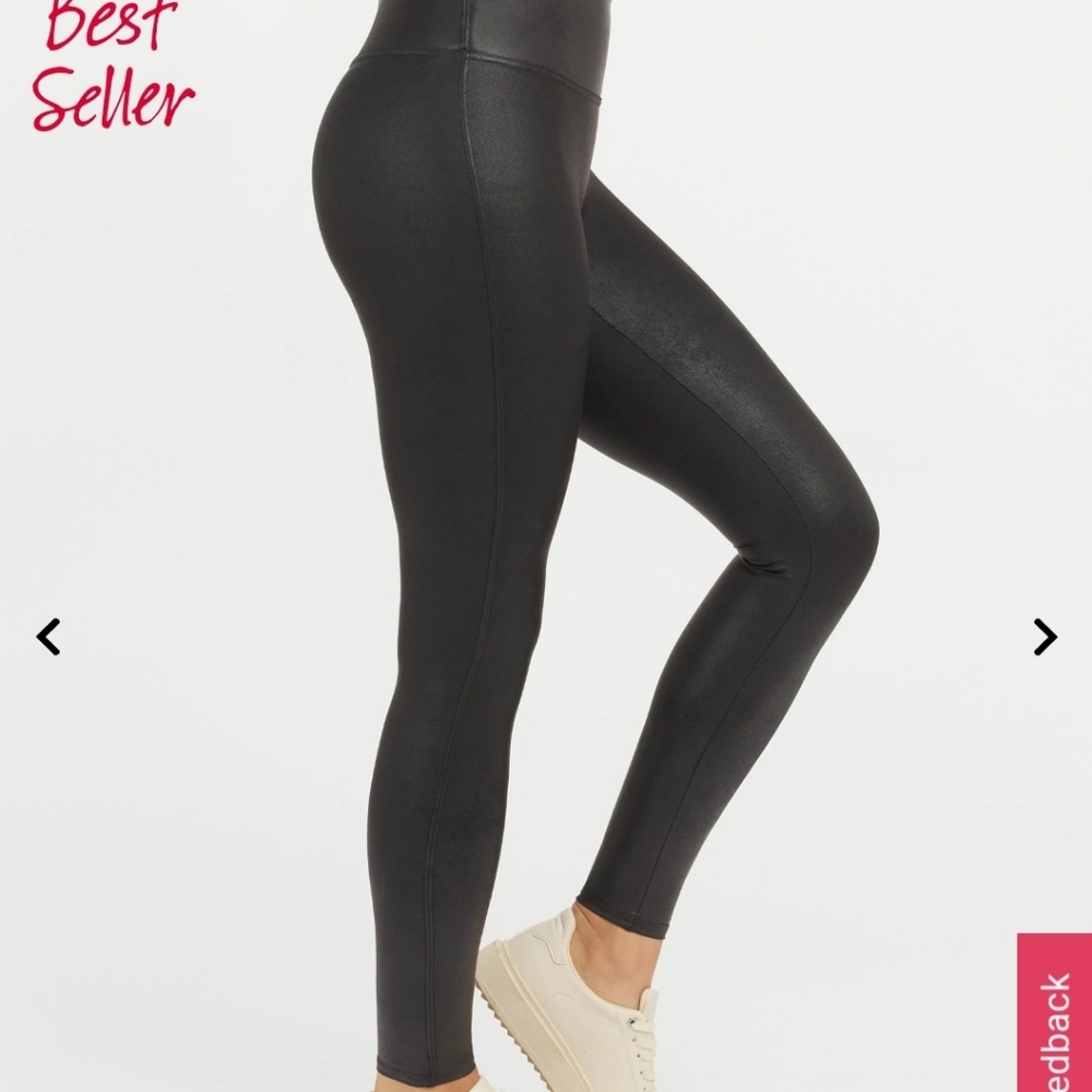 SPANX faux Leather Leggings size M, Xs